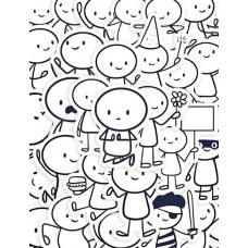 Set De 50 Stickers Dibujos Animados Caricaturas Monitos Monitos